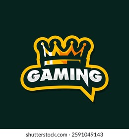 gaming logo with crown for team or club esport 