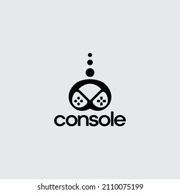 Gaming logo design with console vector concept for gaming identity
