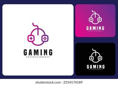 Gaming Logo Design Template, Vector game logo template. Joystick icon letter game logo