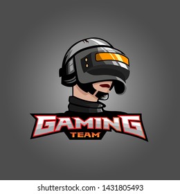 Gaming logo design vector template for pubg team
