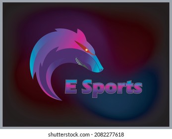 gaming logo designs. e sports team with wolf head concepts