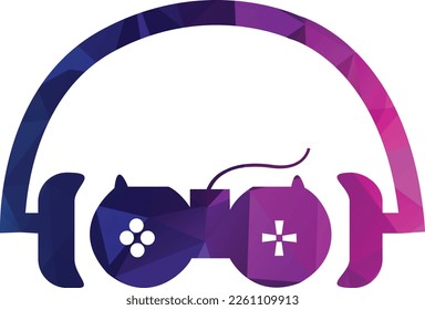 gaming logo game headphone logo  template vector design 