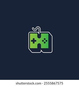 Gaming logo icon flat vector design