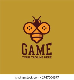 gaming logo illustration of a bee vector