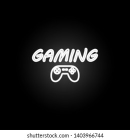 gaming logo neon icon. Elements of gaming set. Simple icon for websites, web design, mobile app, info graphics