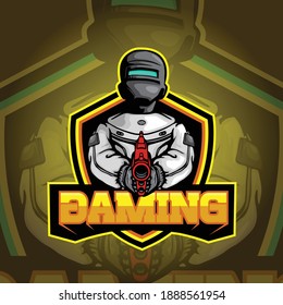 gaming logo pubg design illustration