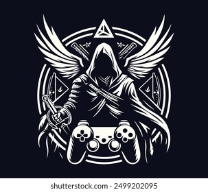 Diseño de Vector de silueta de logotipo de juego