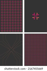 Logo de juegos Patrón técnico Textura de flor Resumen