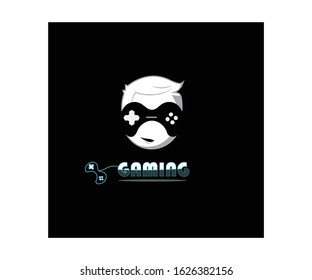 gaming logo template with controller