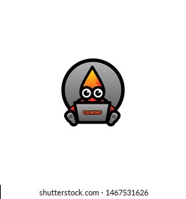 gaming logo template on isolated white background.