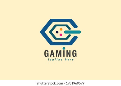 Vectordesign-Vorlage für Gaming-Logo