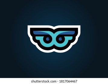 Gaming logo vector illustration of Ninja style Glasses.