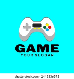 Gaming logos. Joystick vector illustration. Game controller template.