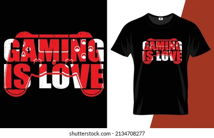 Gaming is love t shirt design