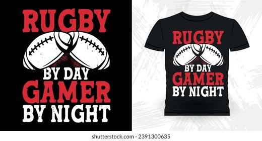 Gaming Lover Funny Rugby Player Coach Vintage Rugby Player T-shirt Design