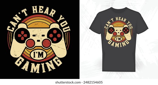 Gaming Lover Funny Vintage Game T-shirt Design