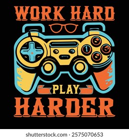 Gaming Lover Quotes Typography T-Shirt Design, Posters, Greeting Cards, Textiles, and Sticker Vector Illustration, T shirt design