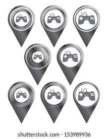 gaming map marker sign set