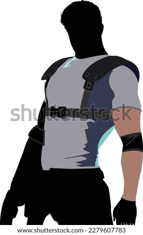 gaming mascot logo design, with gray color vector and white color background