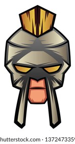 Gaming mask of a warrior illustration vector on white background 