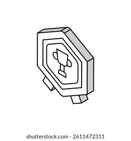 gaming medallion isometric icon vector. gaming medallion sign. isolated symbol illustration