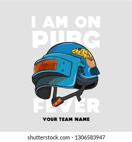 GAMING METAL HELMETS, TOURNAMENT THEME PRINTS, T-SHIRT TEAM ICONS AND SYMBOLS, GAME THEME PUBG