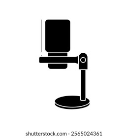 Gaming Microphone Black Fill Icon. Top Choice editable graphic resources for many purposes.