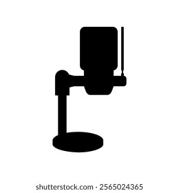 Gaming Microphone Silhouette Icon. Top Choice editable graphic resources for many purposes.