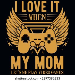 Gaming mom graphics tshirt design vector design 