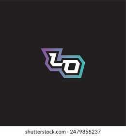 gaming monogram logo dynamic and bold concept LO modern esport letter