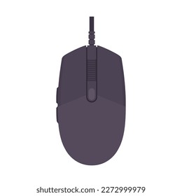 Gaming Mouse Flat Illustration. Clean Icon Design Element on Isolated White Background