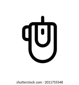 Icono de la línea del ratón para juegos Vector de ilustración aislado. Juego de iconos de consola y controlador de juegos. Adecuado para diseño web, logotipo, aplicación. 