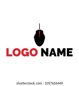 Gaming mouse logo, icon
