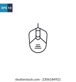 Gaming mouse outline icon Vector illustration