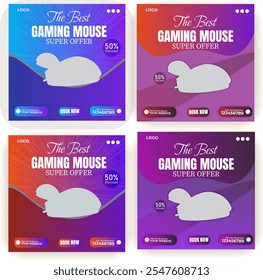 Gaming Mouse Sale Social Media Post Design Template