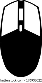 Vector de ratón para juegos negro y blanco