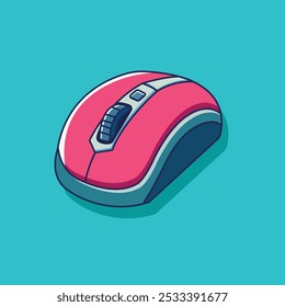 Ilustración del icono del Vector del ratón del juego con el contorno para el elemento de diseño, arte del Clip, Web, página de aterrizaje, etiqueta engomada, Anuncio. Estilo plano de la historieta