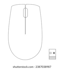 Gaming Mouse Vector Illustration Icon Symbol