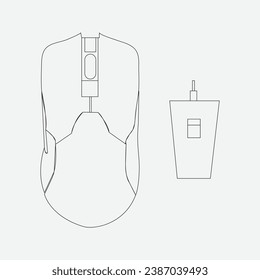 Vektorgrafik-Symbol der Gaming-Maus