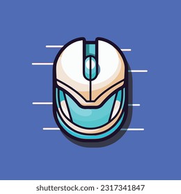 gaming mouse vector illustration. office mouse computer