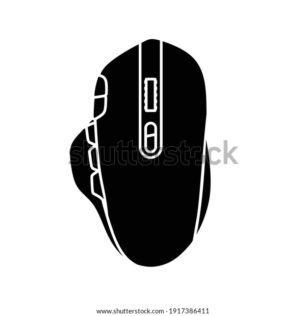 Gaming Mouse Vector Simple Color Modern Stock Vector (Royalty Free ...