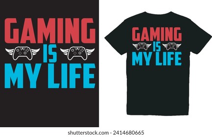 gaming is my life.with patches for t-shirts and other uses