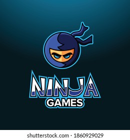 Gaming ninja warrior assassin logo mascot icon vector design for sports and e sports team illustration