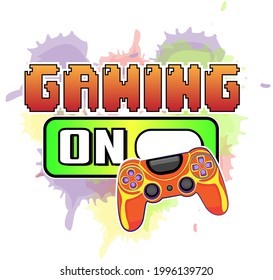 Gaming on print. Joystick sublimation