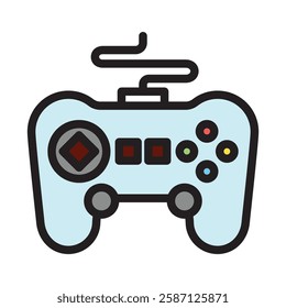 Gaming outline color, mini illustration icon. use for modern concept, print, UI, UX kit, web and app development. Vector EPS 10, related to entertainment, festival, funfair and hobbies.