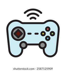 Gaming outline color, mini illustration icon. use for modern concept, print, UI, UX kit, web and app development. Vector EPS 10, related to entertainment, festival, funfair and hobbies.