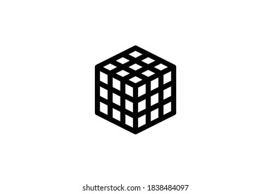 Icono de esquema de juegos - Cubo X