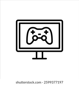 Gaming outline icon. gaming line illustration.
