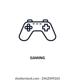 icono de esquema de juego.  Ícono de línea delgada de inteligencia artificial y colección de tecnología futura. Vector editable aislado sobre fondo blanco