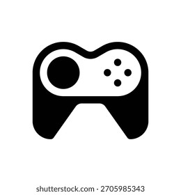 Gaming. Konturenstrichvektorsymbol mit schwarz gefüllten Details.